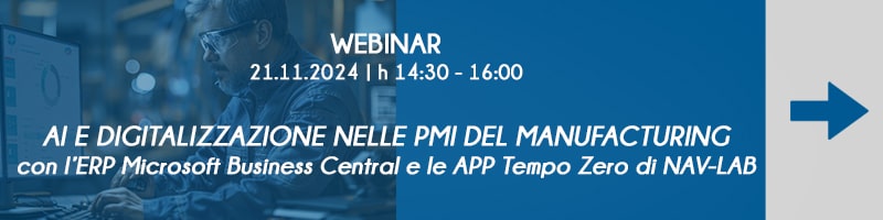 AI e digitalizzazione nelle PMI del Manufacturing - ISCRIVITI AL WEBINAR | NAV-LAB